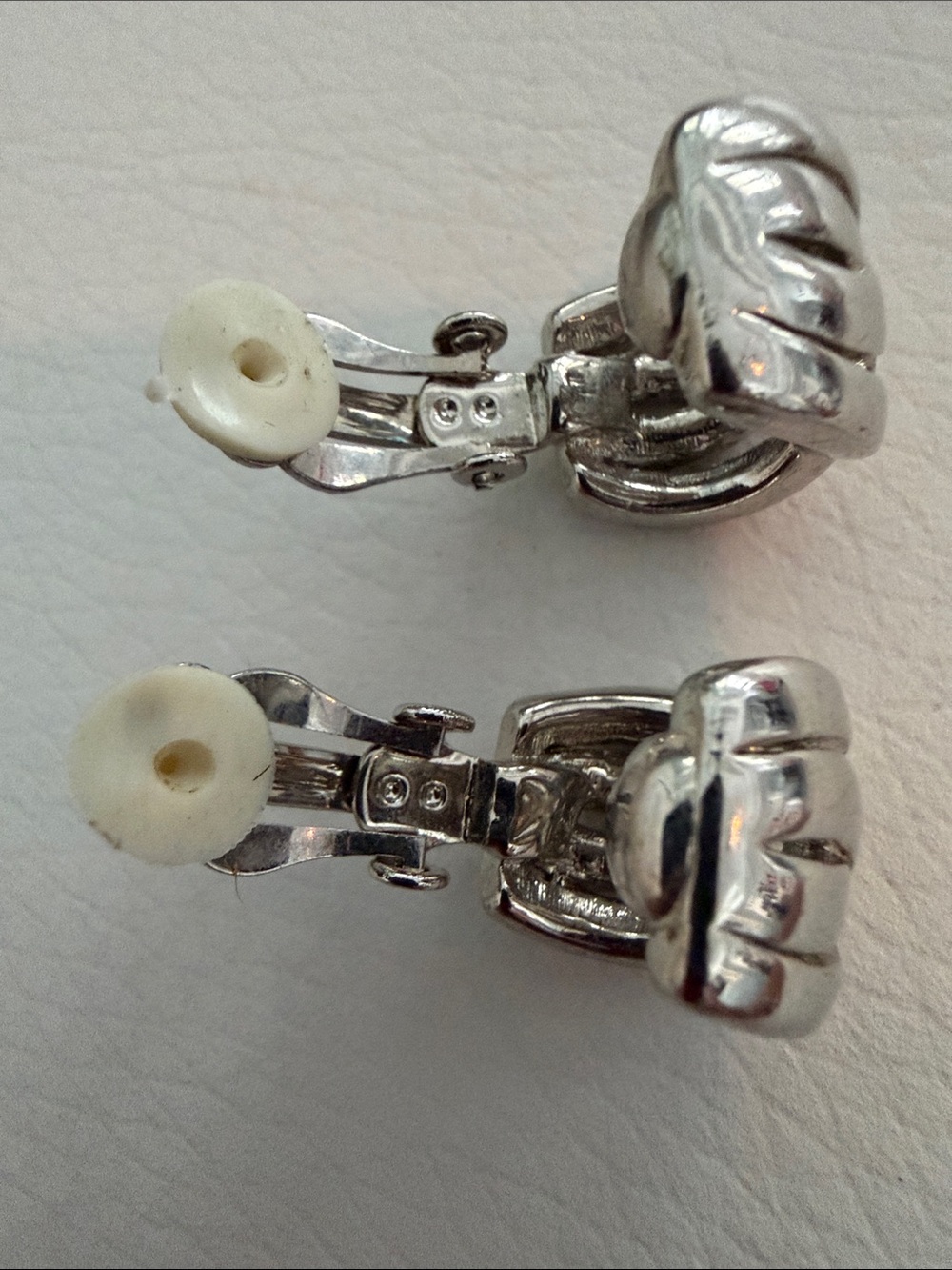 Silver Braided Hoop Earrings - Picture 3 of 4